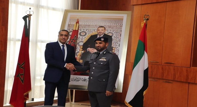 الارتقاء بالتعاون الأمني موضوع اجتماع بين حموشي وقائد شرطة أبوظبي