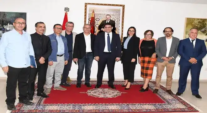 الوزير بنسعيد يستقبل جامعة مخاريق للإعلام والاتصال jpg