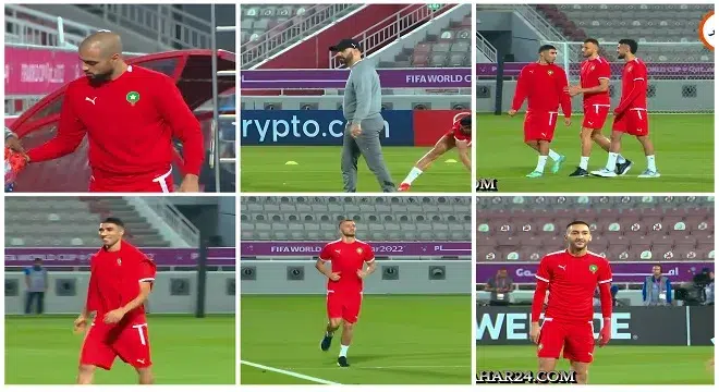 بالفيديو.. غياب أكرد وحضور مزراوي وسايس في أخر التداريب قبل مواجهة فرنسا jpg