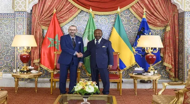 جلالة الملك يجري مباحثات مع رئيس جمهورية الغابون التفاصيل jpg
