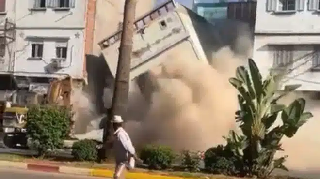 انهيار عمارة يتسبب في إصابة 6 أشخاص و
