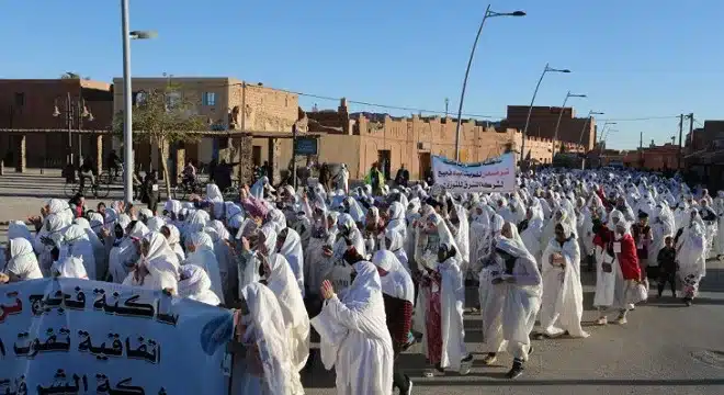 منظمة النساء الاتحاديات تتضامن مع نساء فكيك في احتجاجهن ضد تفويت الماء