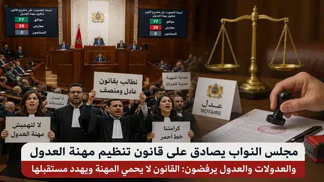 مجلس النواب يصادق على قانون تنظيم مهنة العدول وسط غضب العدولات والعدول بالمغرب