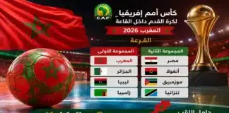 كأس أمم إفريقيا للفوتسال المغرب في المجموعة الأولى إلى جانب الجزائر وليبيا وزامبيا