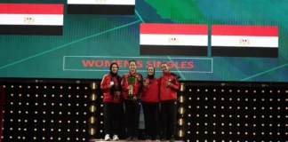 مصر تحصد جميع ألقاب بطولة إفريقيا لكرة الطاولة بطنجة والمغرب ينجح تنظيمياً لاعبات منتخب مصر على منصة التتويج في منافسات فردي السيدات ببطولة إفريقيا لكرة الطاولة بطنجة 2026